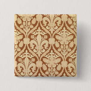 Badge Carré 5 Cm Le "Fleur-De-Lis", papier peint de reproduction a