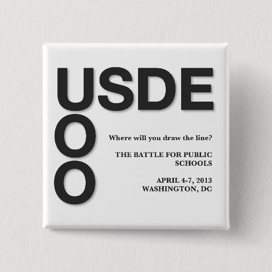 Badge Carré 5 Cm Le fonctionnaire occupent le bouton 2,0 carré (Devant)