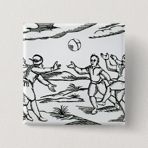 Badge Carré 5 Cm Le football élisabéthain
