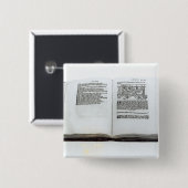 Badge Carré 5 Cm Le Fox et les raisins (Devant & derrière)