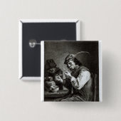 Badge Carré 5 Cm Le fumeur flamand (Devant & derrière)