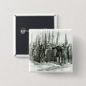 Badge Carré 5 Cm Le Général Custer (Devant & derrière)