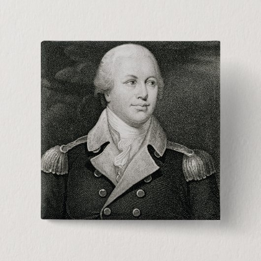 Badge Carré 5 Cm Le Général principal Nathaniel Greene (1742-86), (Devant)