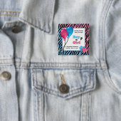 Badge Carré 5 Cm Le genre à la mode d'impression de zèbre indiquent (En situation)