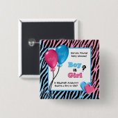 Badge Carré 5 Cm Le genre à la mode d'impression de zèbre indiquent (Devant & derrière)