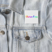 Badge Carré 5 Cm Le gluten libèrent (En situation)
