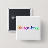 Badge Carré 5 Cm Le gluten libèrent (Devant & derrière)