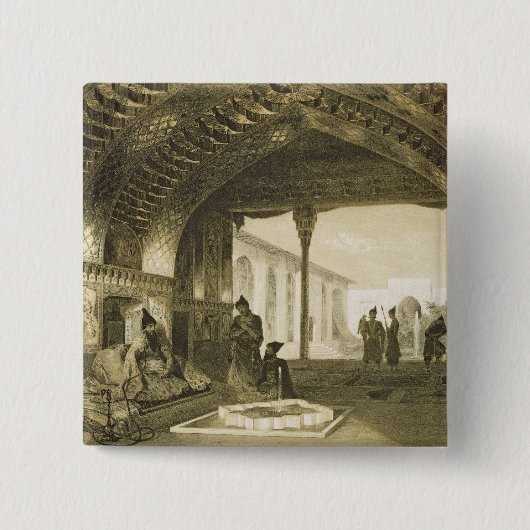 Badge Carré 5 Cm Le Hall des miroirs dans le palais du Sardar de (Devant)