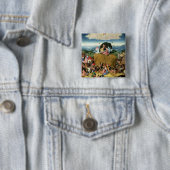 Badge Carré 5 Cm Le Haywain (En situation)