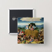 Badge Carré 5 Cm Le Haywain (Devant & derrière)