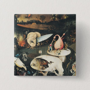 Badge Carré 5 Cm Le jardin des plaisirs terrestres 2