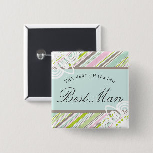 Badge Carré 5 Cm Le jardin doux du MEILLEUR HOMME barre l'étiquett