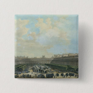 Badge Carré 5 Cm Le jardin du Palais Royal, 1791