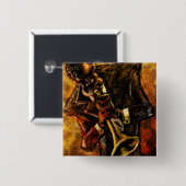 Badge Carré 5 Cm Le jazz fonctionne le bouton (Devant & derrière)