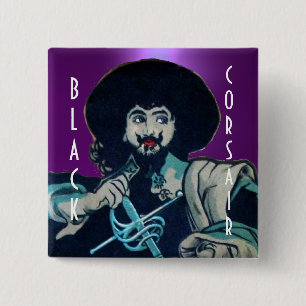 Badge Carré 5 Cm LE JEU NOIR CORSAIR violet