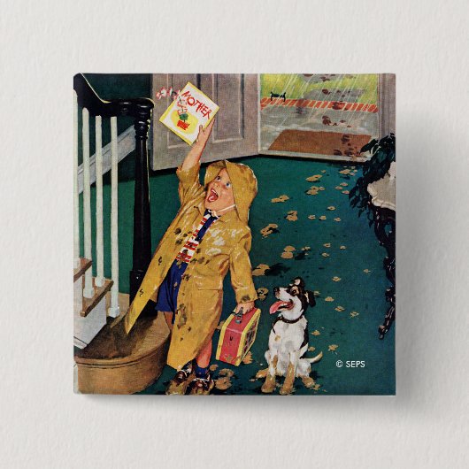 Badge Carré 5 Cm Le jour de mère heureux (Devant)