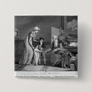 Badge Carré 5 Cm Le jour de nouvelle année, 1807