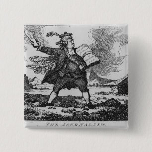 Badge Carré 5 Cm Le journaliste