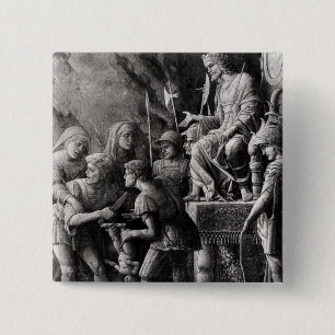 Badge Carré 5 Cm Le jugement de Solomon