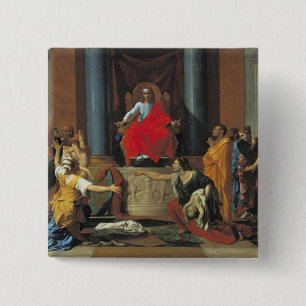 Badge Carré 5 Cm Le jugement de Solomon, 1649