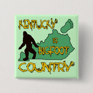 Badge Carré 5 Cm Le Kentucky est pays de Bigfoot