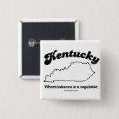 Badge Carré 5 Cm Le KENTUCKY - T-shirts et Gea "de DEVISE d'ÉTAT du (Devant & derrière)