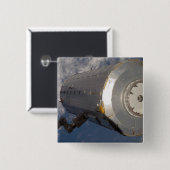 Badge Carré 5 Cm Le Kibo japonais Pressurisé Module 3 (Devant & derrière)