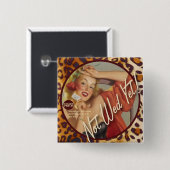Badge Carré 5 Cm Le kitsch Bitsch : Ne pas épouser encore ! (Devant & derrière)