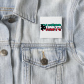 Badge Carré 5 Cm Le Kowéit - dans le bouton chinois (En situation)