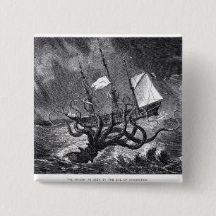 Badge Carré 5 Cm Le Kraken