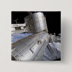 Badge Carré 5 Cm Le laboratoire japonais de Kibo de module