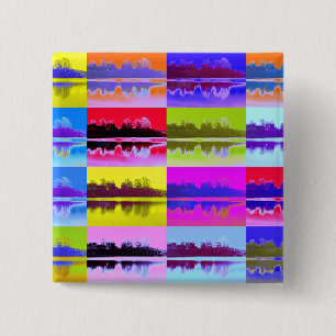 BADGE CARRÉ 5 CM LE LAC