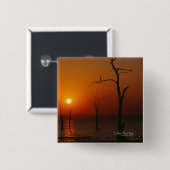 Badge Carré 5 Cm Le lac Kariba (Devant & derrière)