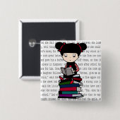 Badge Carré 5 Cm Le lecteur (Devant & derrière)