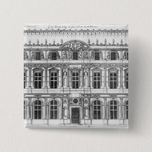 Badge Carré 5 Cm Le Louvre (Devant)