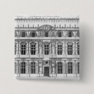 Badge Carré 5 Cm Le Louvre