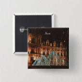 Badge Carré 5 Cm Le Louvre, Paris, France (Devant & derrière)