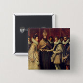 Badge Carré 5 Cm Le mariage de Catherine de Medici (Devant & derrière)