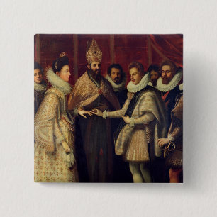 Badge Carré 5 Cm Le mariage de Catherine de Medici