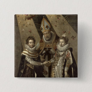 Badge Carré 5 Cm Le mariage de Louis XIII