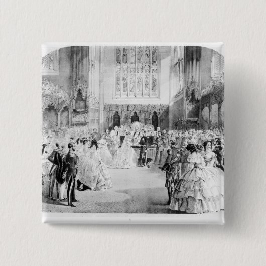 Badge Carré 5 Cm Le mariage de Victoria (Devant)