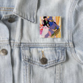 Badge Carré 5 Cm Le mariage n'est pas pour moi (En situation)