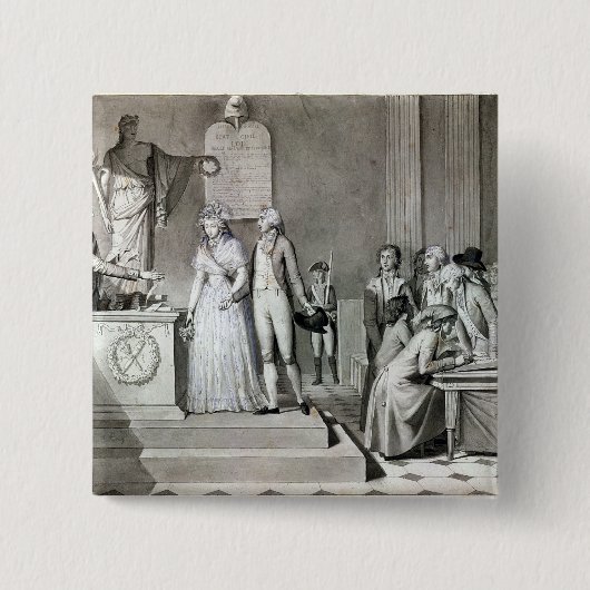 Badge Carré 5 Cm Le mariage républicain (Devant)