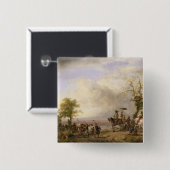 Badge Carré 5 Cm Le mariage rural (Devant & derrière)
