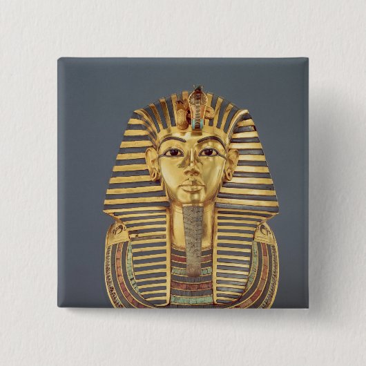 Badge Carré 5 Cm Le masque funéraire de Tutankhamun (Devant)