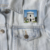 Badge Carré 5 Cm Le mausolée de Theodoric (En situation)