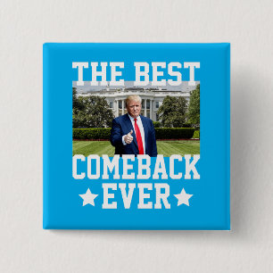 Badge Carré 5 Cm Le Meilleur Retour En Arrière Trump 47e Président
