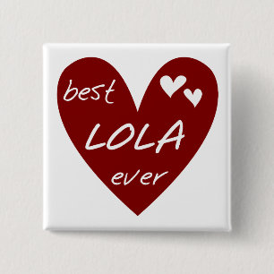 Badge Carré 5 Cm Le meilleurs T-shirts et cadeaux de Lola de coeur