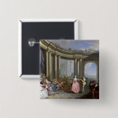 Badge Carré 5 Cm Le menuet (Devant & derrière)