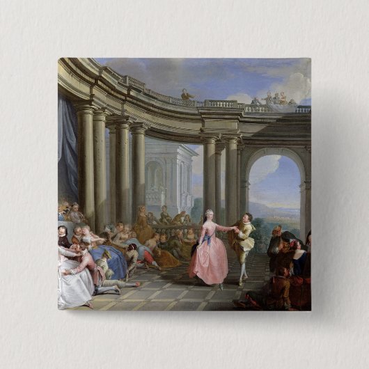 Badge Carré 5 Cm Le menuet (Devant)